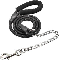 BTINESFUL 6FT Chewproof Dog Leash - black