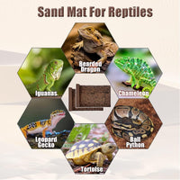 2 PCS Reptile Carpet Sand Mat Pet Terrarium Liner Lizard Bedding Mat - M:15.7"x23.6"(2Pcs) - image 3
