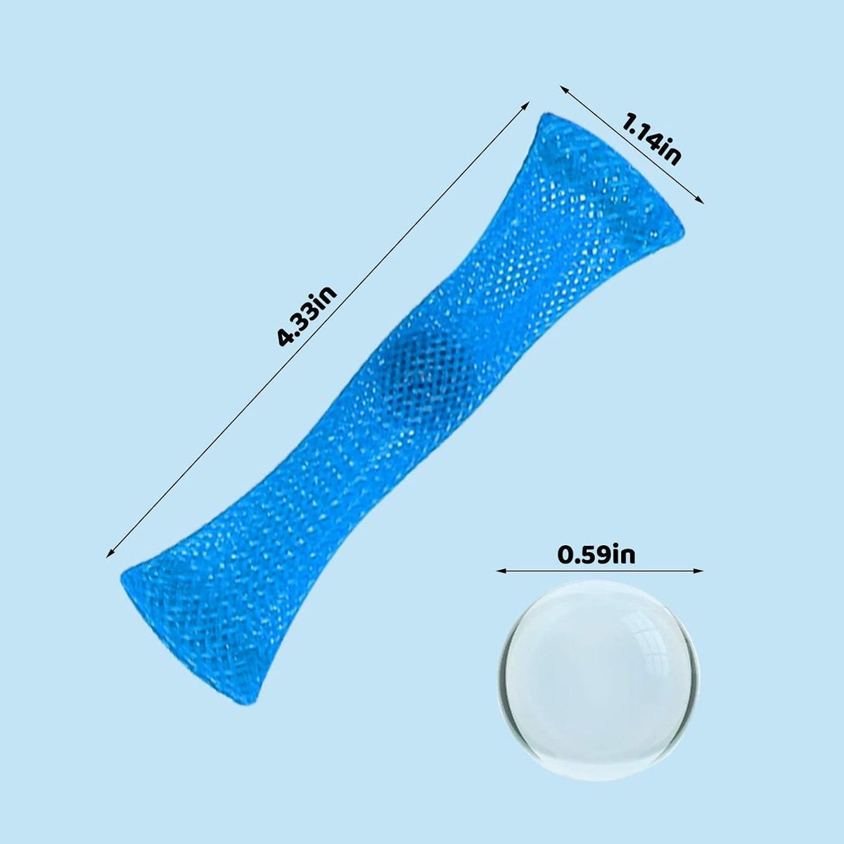 Vanblue Fidget Toy 10Pcs Marble Mesh Sensory Marble and Mesh Fidget - image 2
