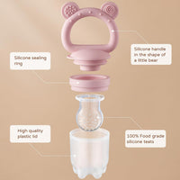 2 Pack Silicone Baby Fruit Feeder with Mini Freezer Tray - Purple - image 2