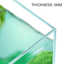 2.5 Gallon Rimless Aquarium Tank, Ultra Clear Low Iron Nano Fish Tank for Betta Shrimp, L11.8×W5.5×H9.8 Glass Thickness 5mm with EVA Foam Leveling Mat