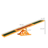 Wooden Dog Agility Seesaw for Balance Training and Exercise, Platform Equipment Run Game Toy, Weather Resistant Pet Supp