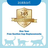 Zakkart Foldable Cat Hammock for Window – Essentials for Cats - Brown Bolster Bed / Large - image 3