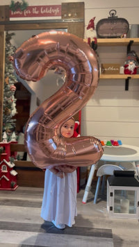 Navy Blue 1 Balloon, Number Balloon 40 Inch - Rosegold / Number 1 - image 4