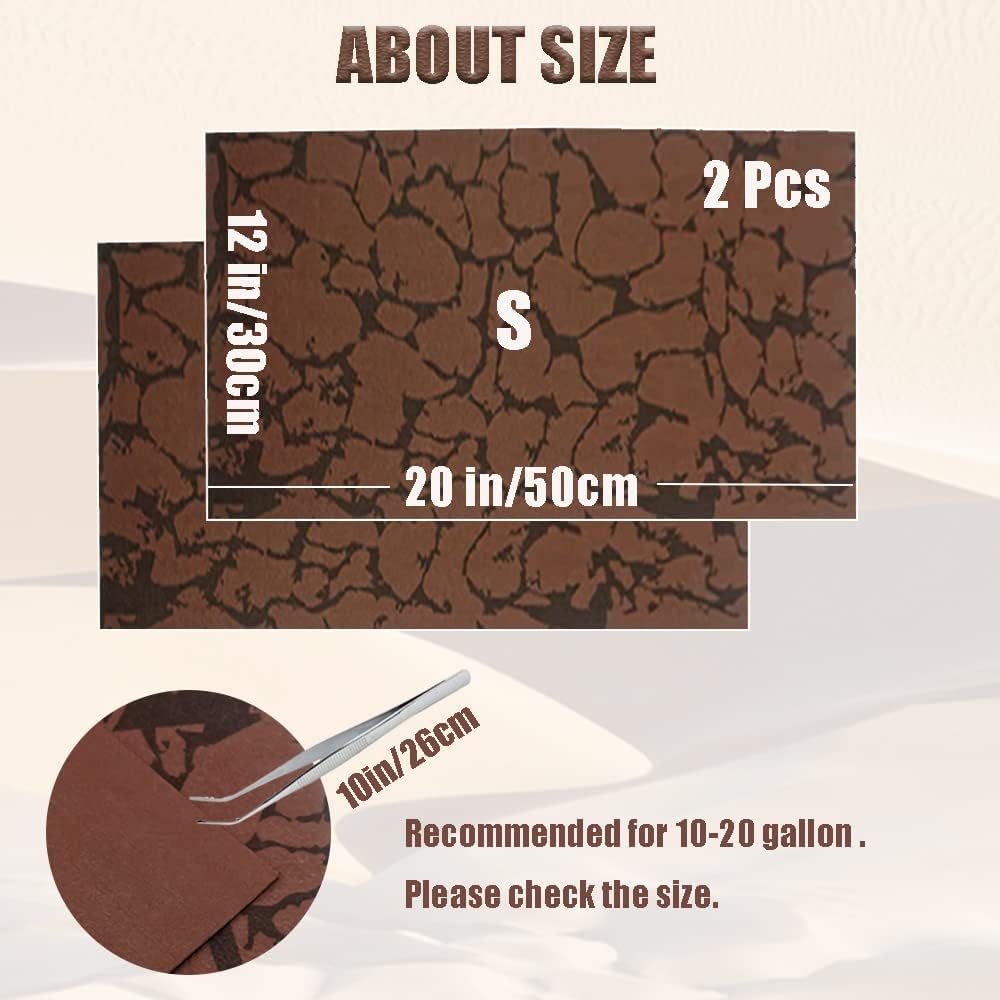 2 PCS Reptile Carpet Sand Mat Pet Terrarium Liner Lizard Bedding Mat - S:11.8"x19.7" (2Pcs) - image 4