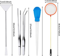Fish Tank Cleaning Tools, 6 pcs Aquarium Cleaning Tools, Feeder Tools Kit, Aquarium Plants Cleaner, Algae Scraper for Glass Aquariums