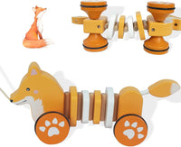 Baby Toys Car,Wooden Pull Along Toy for Toddlers 1 2 3 Year Olds – Fun for Kids & Family - Fox - image 4