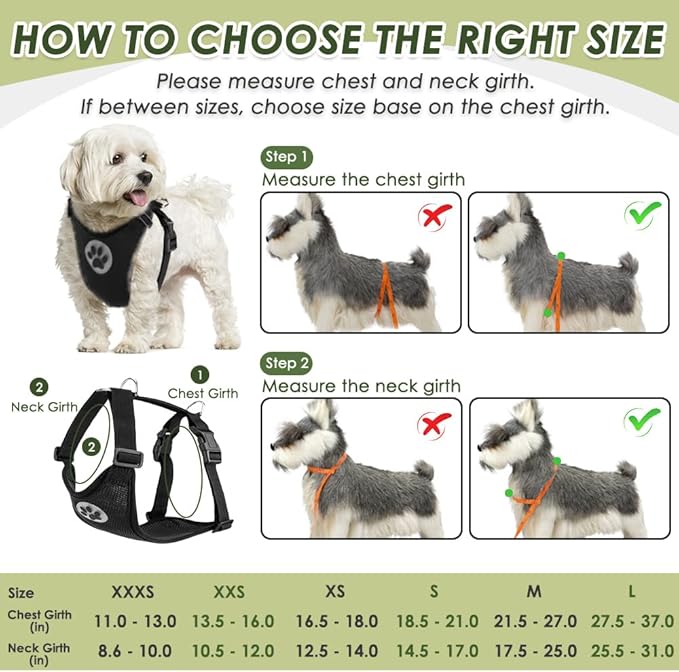 SlowTon Dog Seat Belt Harness for Car, Dog Car Harness Adjustable Mesh Breathable & Dog Seatbelt Safety Tether with Elastic Bungee for Small Medium Large Pets(Black, Single Clip, XS)