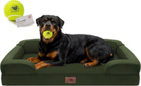 Waterproof Orthopedic Dog Bed for Extra Large Sized Dogs – Essentials for Dogs - 45 x 35 x 9 in / Oliva Green
