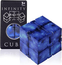 Infinity Cube Fidget Toys for Kids - Galaxy-blue / 1.5 x 1.5 Inches