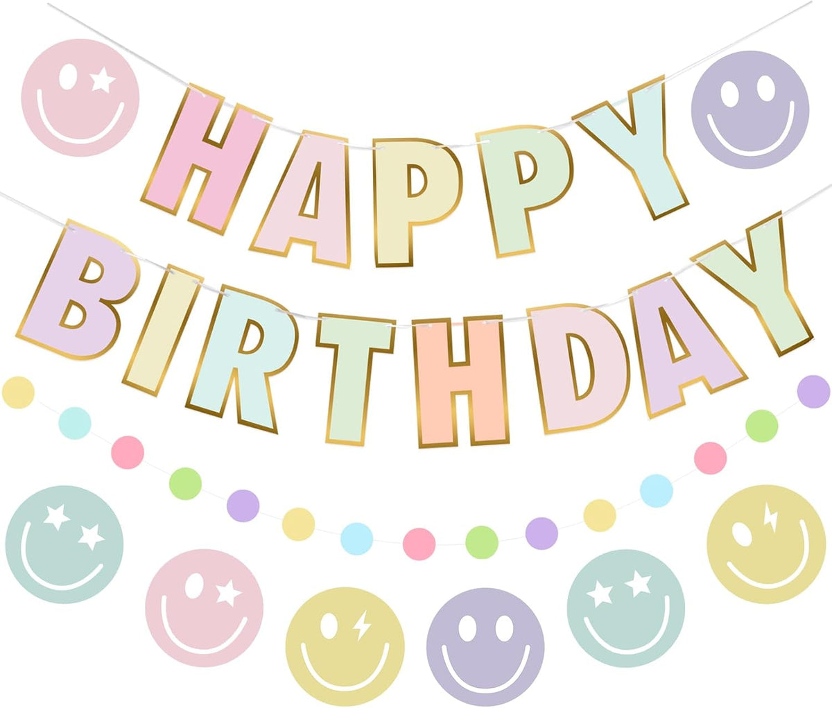 Halloween Birthday Banner - Macaron / Smile