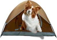 ASFANES Foldable Pet Tent for Medium Dogs & Cats - Brown / L