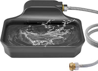Automatic Water Dispenser for Dogs 1 Gallon, Large Dog Water Bowl Dispenser for Outdoor, Pet Water Bowl Feeder for Livestock, Dog Waterer for 3/4" Faucet, Easy to Install, Large Drinking Area, Gray