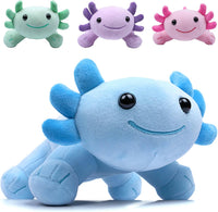Axolotl Plush Toy, 10.8” Soft Cute Axolotl Stuffed Cotton Plush Pillow Kawaii Salamander Animal - Blue