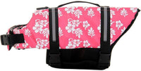 Dog Life Jacket Adjustable Dog Lifevest Swimsuit Safety Vest Apparel - A-Pink Flower / S:15-20 inch(Ribcage Girth) - image 2