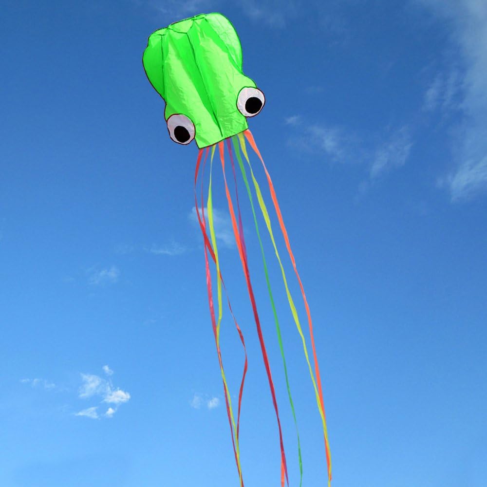 Hengda Kite Soft Octopus Kite Series - 2 / Red+Green - image 4
