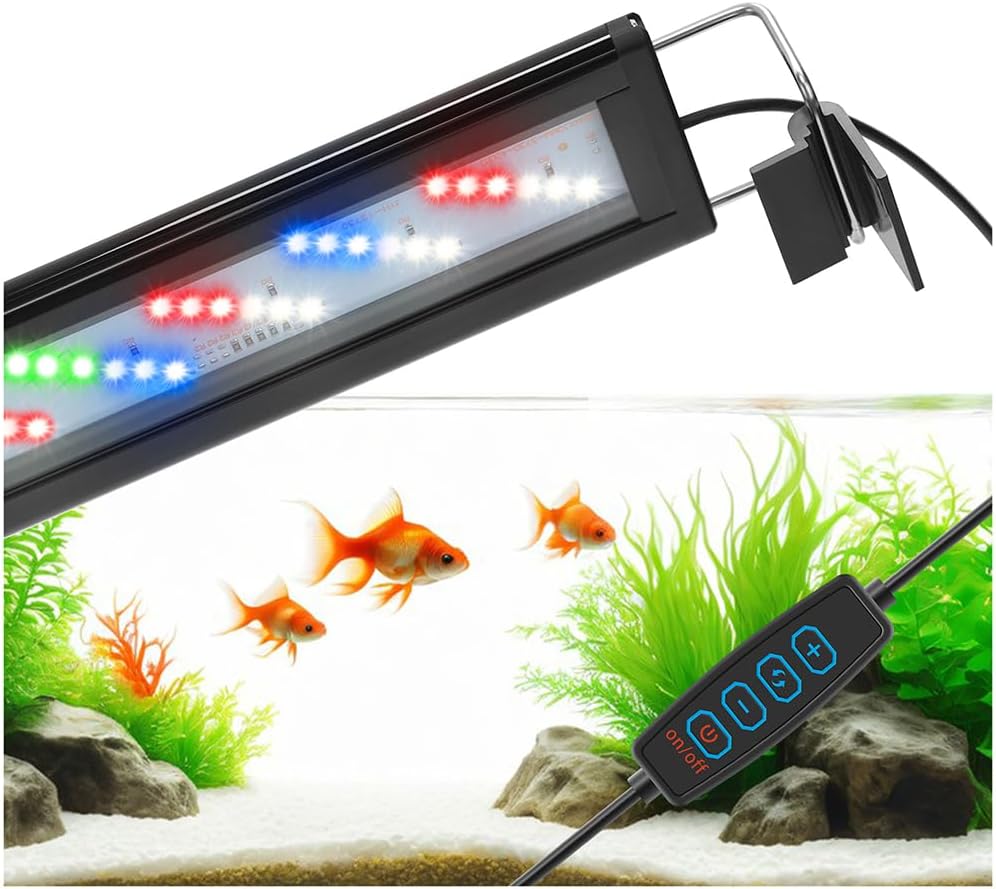 DaToo LED Aquarium Light Full Spectrum Fish Tank Light with Dimmer - 16~20 Inch