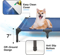 Elevated Dog Bed for Large Dogs 120lb - L (36"L x 30"W x 7"H) / Blue - image 3