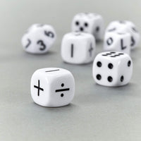 Gejoy math teaching dice set, 18 white and black dot, number and operation dice with bag - view 3