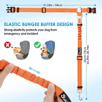 Lukovee Dog Car Seat Belt, Headrest Restraint, Headrest - Orange / Headrest + Clip, 2 Pcs - image 3