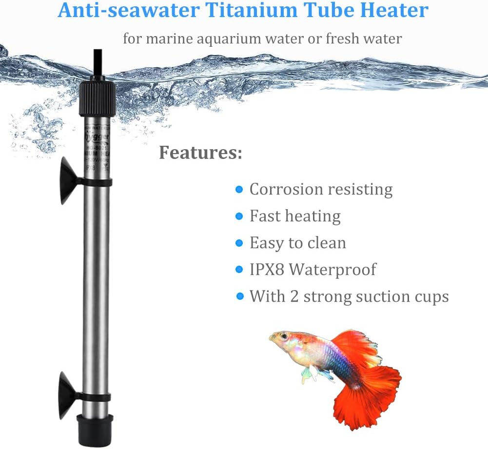 hygger 500W Titanium Aquarium Heater for Salt Water and Fresh Water - 200W (20-45 gallon) - image 4