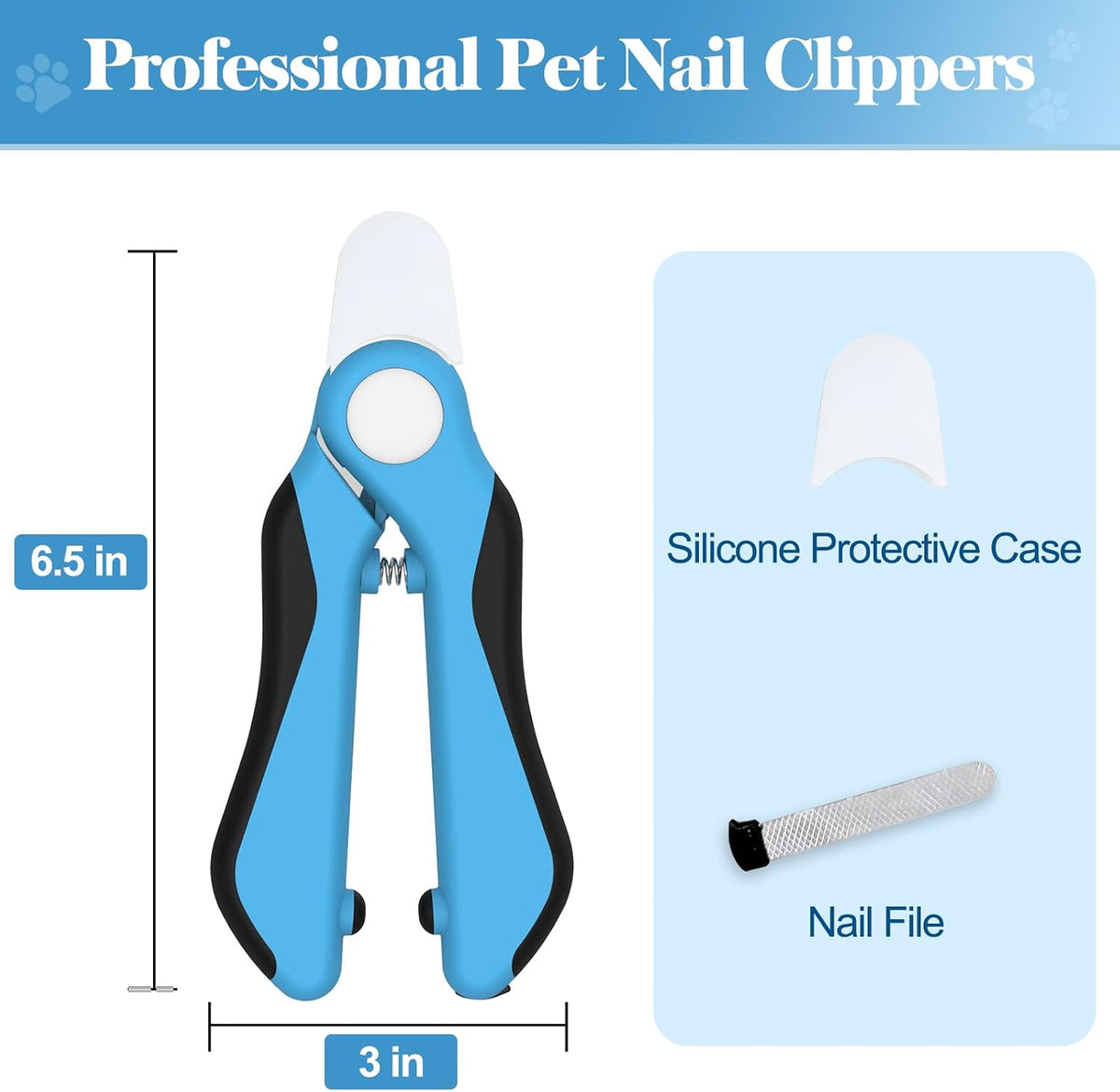 Swihauk Heavy Duty Dog Nail Clippers and Trimmers - Blue - image 2