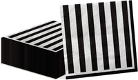 PIXHOTUL 100 pack red and white striped carnival paper napkins - view 2