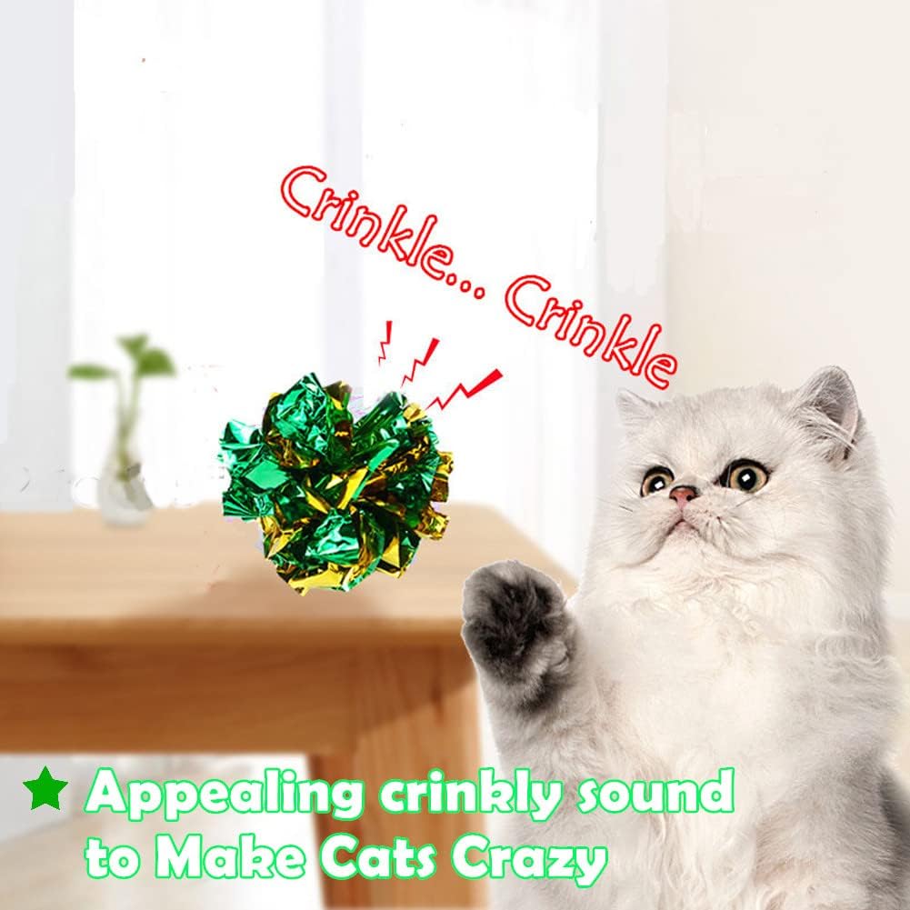 Original Mylar Crinkle Balls Cat Toys - 24 Pack - image 3