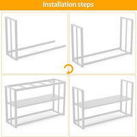Akenow 55-75 Gallon Fish Tank Stand with Storage Shelf, 48.5 x14.9 x 29.2 Inch Aquarium Stand, Turtle Tank, Reptile Terrariums and Breeder Tank Stand,980LBS Capacity, White