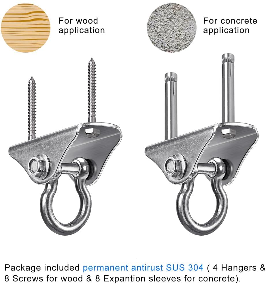 BeneLabel heavy duty swing hanger, 304 stainless steel ceiling mount with detachable ring - view 15