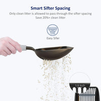 Cat Litter Scoop, Non-Stick Plated Aluminum Alloy Sifter - Large / #05 Grey - image 3