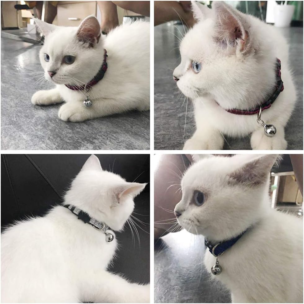4 Sets Cat Bell for Dog Collar Charm Training Pet Pendant Accessories - Small / Silver - image 2