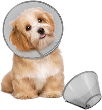 Supet Dog Cone Collar Adjustable After Surgery, Comfortable Pet Recovery Collar & Cone for Large Medium Small Dogs, Elizabethan Dog Neck Collar Plastic Practical