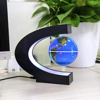 Magnetic Levitating Globe with LED Light - Blue - image 2