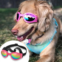 QUMY Dog Sunglasses Dog Goggles for Medium Large Breed Dogs Eye - Pink - image 2