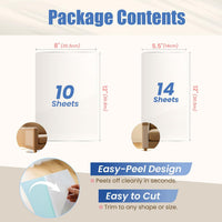 24-piece clear cat scratch furniture protector sheets in two sizes - view 3