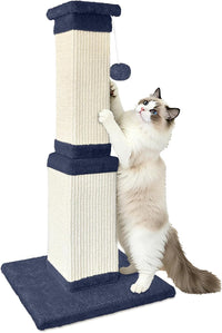 Cat Scratching Post for Indoor Cats - Blue / Scratcher only
