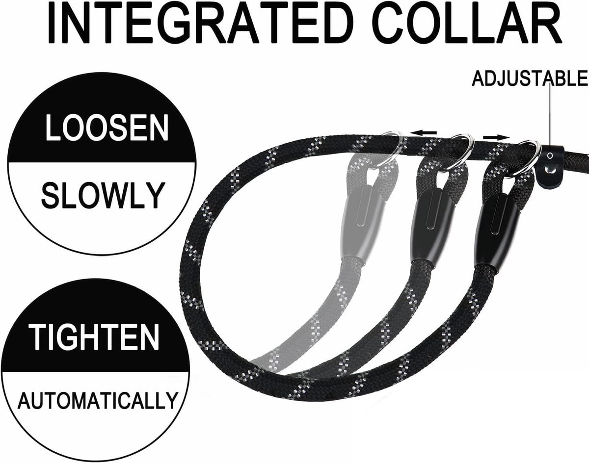 Dog Leash, 6 FT Heavy Duty Dog Leashes with Comfortable Padded Handle,Black – Essentials for Dogs - Black / 6 Feet x 1/2 Inch - image 2