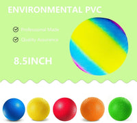 YNHFIFI 8.5 inch rainbow playground ball for kickball, dodgeball and four square - view 15