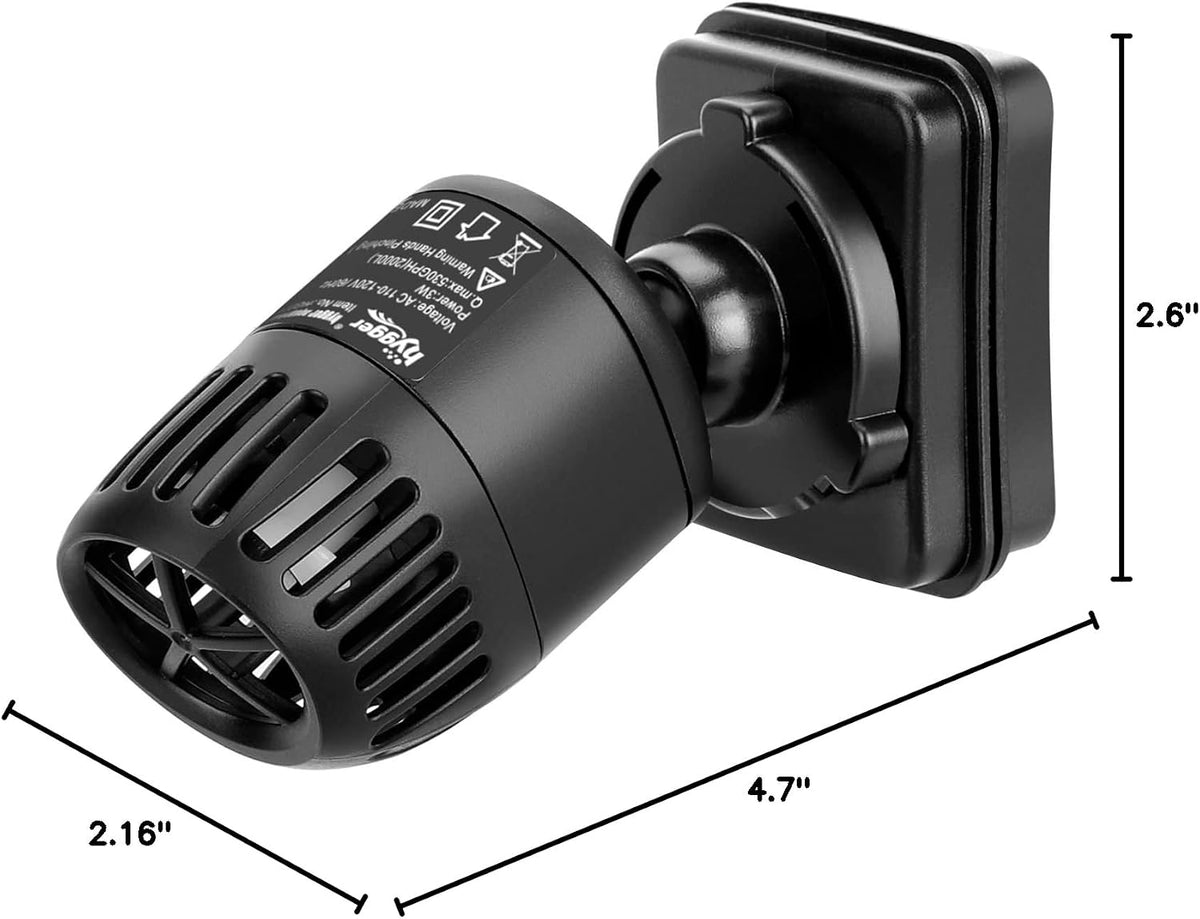 hygger Mini Wave Maker for 15-40 Gallon Aquarium with Magnetic Mount - 530 GPH - image 2