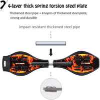 Sumeber waveboard caster board for kids and teens with two light up LED wheels - view 4