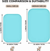 Non-Slip Silicone Dog Food Mat for Food and Water - 60 x 40 cm / Blue - image 2