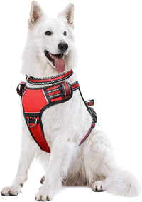 WINSEE Dog/Pet Harnesses No Pull with Dog Collar - X-Large / Red