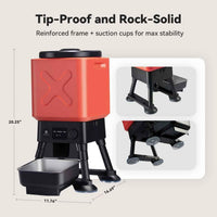 Automatic Dog Feeder for Large Dogs, Remote Feeding - Red with WiFi - image 4