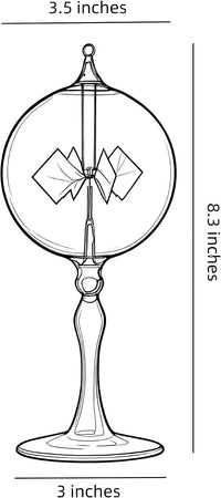 DORAMI large Crookes radiometer, solar light mill in transparent glass - view 10