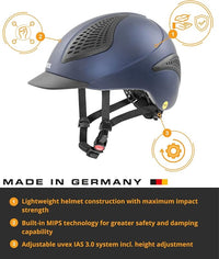 uvex exxential II MIPS Horse Riding Helmet for Women & Men - Adjustable Helmet with Integrated MIPS System