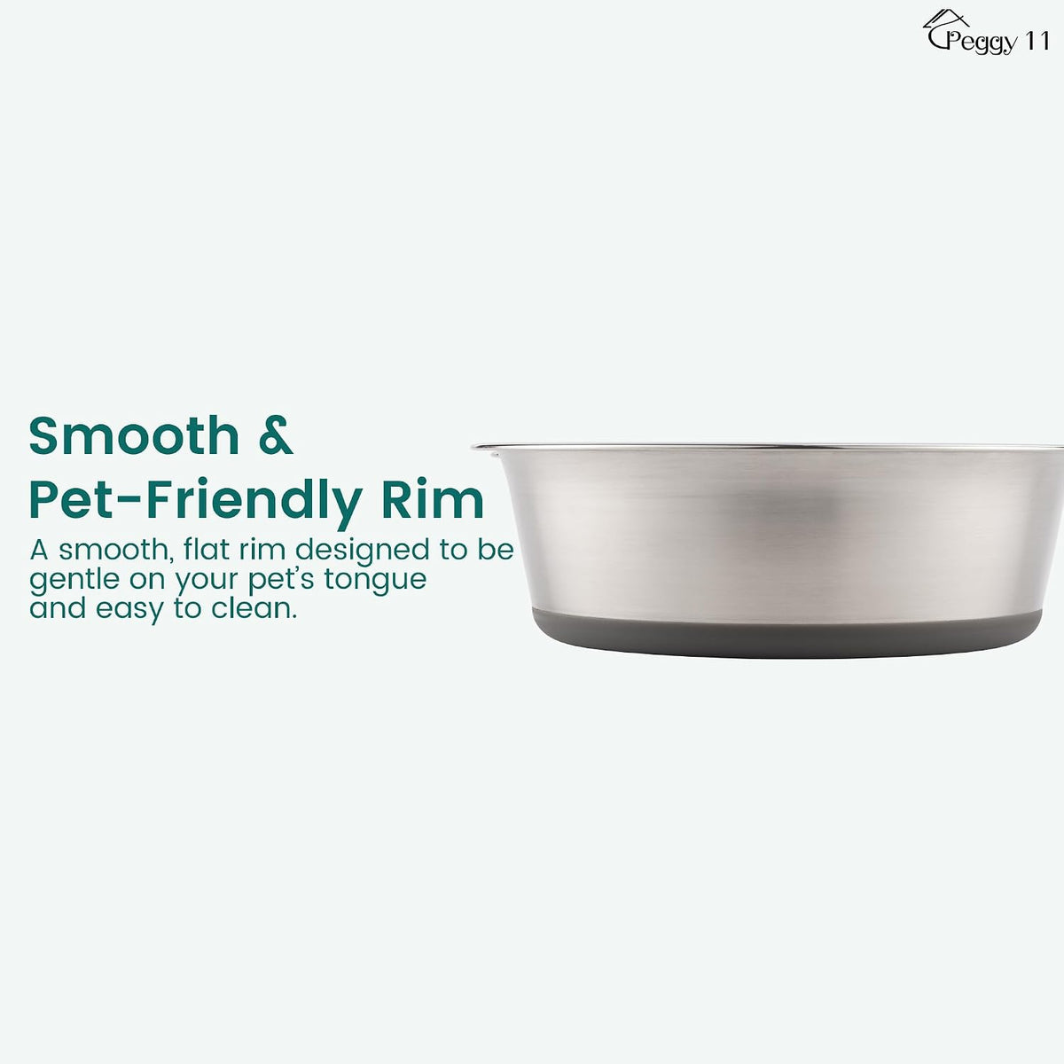 Nonslip Stainless Steel Dog Bowls, 3.8 US Cup Each - 5.7 Cup - image 4