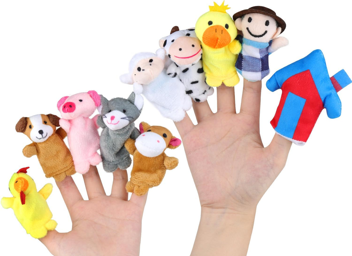 RIY 10Pcs Story Time Finger Puppets - Old Macdonald Had A Farm
