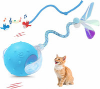 Interactive Automatic Cat Toy Ball-USB Rechargeable,Motion Activated - Blue