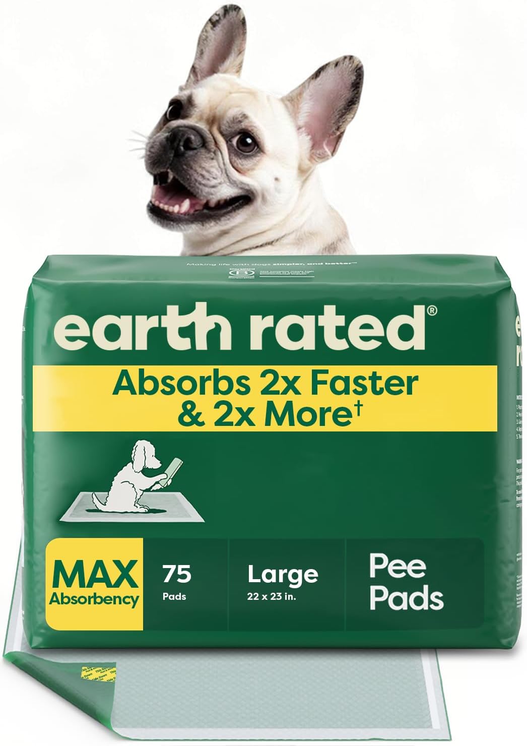 Regular Dog & Puppy Pee Pads, Max Absorbency - Discreet Top / Regular [L] 22"x23" 75ct